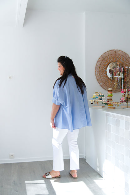 Blue pearl blouse