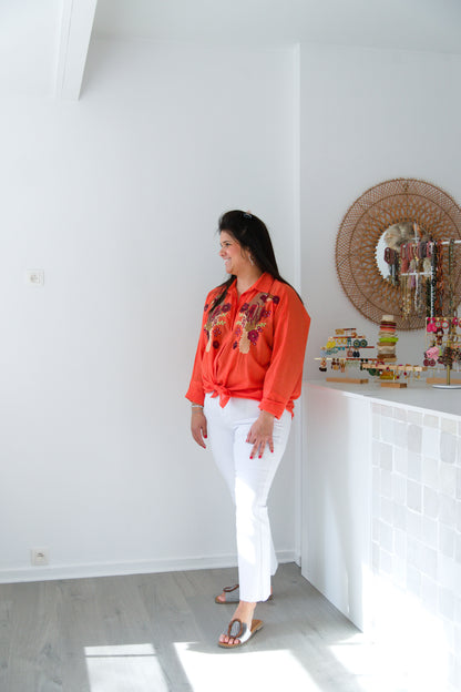 Flared jeans white
