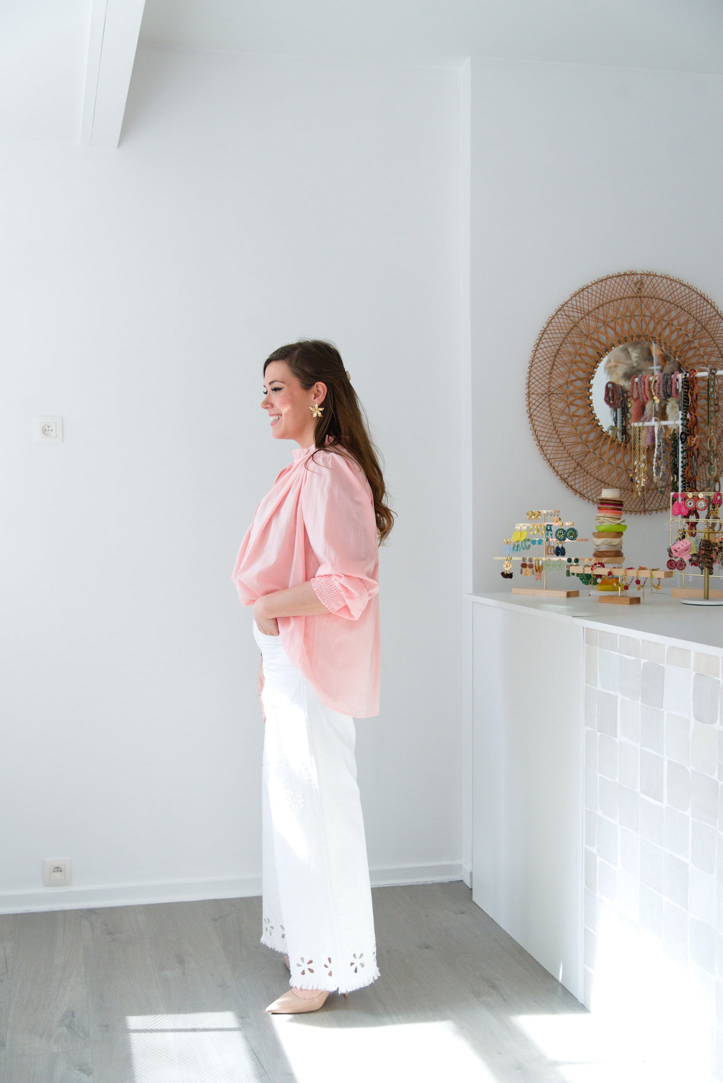 Peach bloom blouse