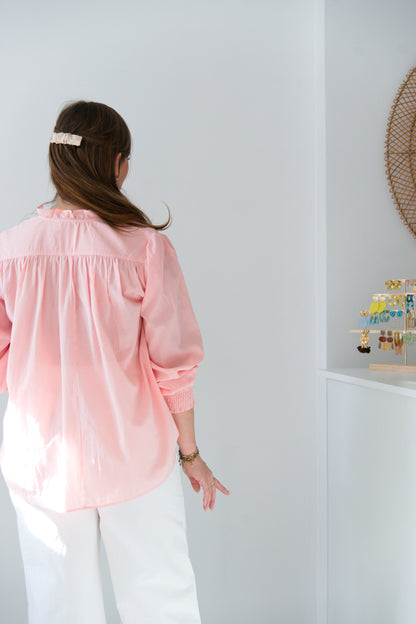 Peach bloom blouse