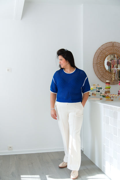 Luxe jogger pants ecru