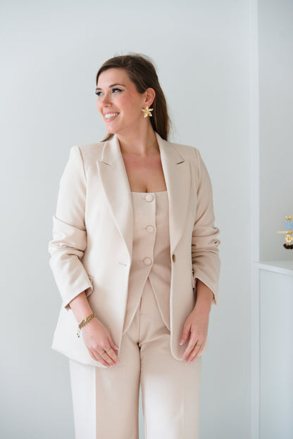 Beige tailored blazer
