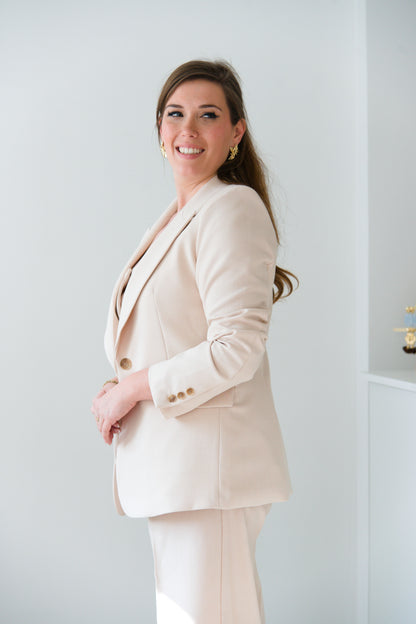 Beige tailored blazer