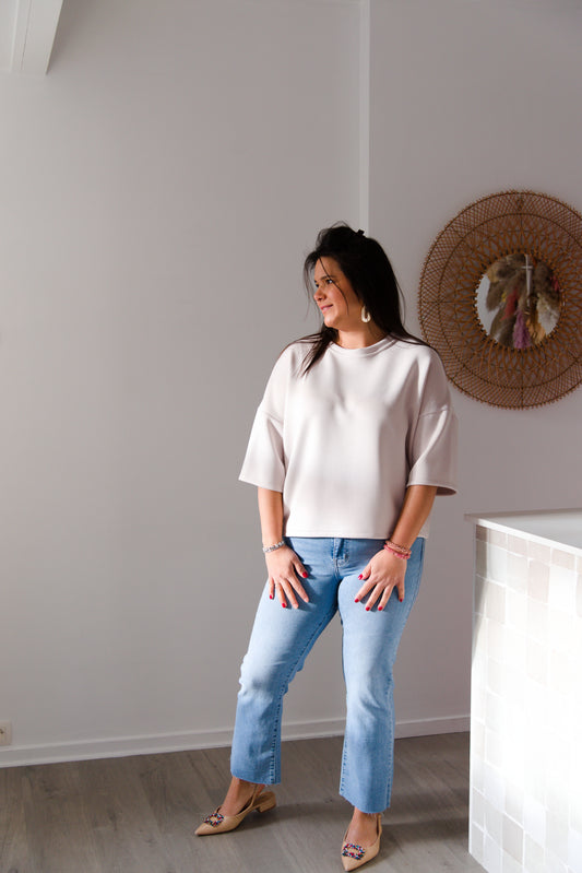 Soft elegance t-shirt nude