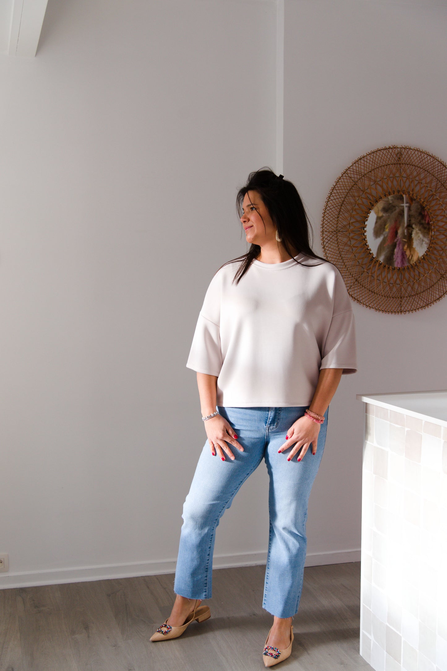 Soft elegance t-shirt nude