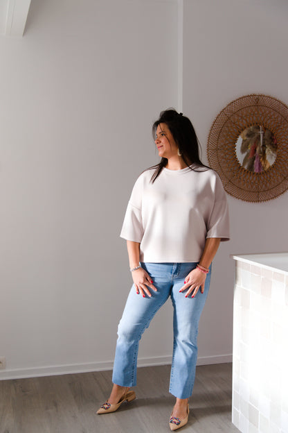 Soft elegance t-shirt nude
