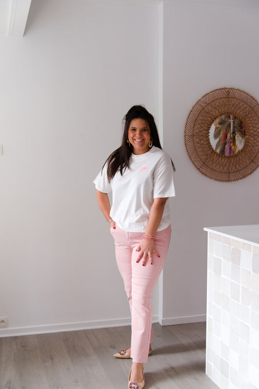 Flared jeans pink