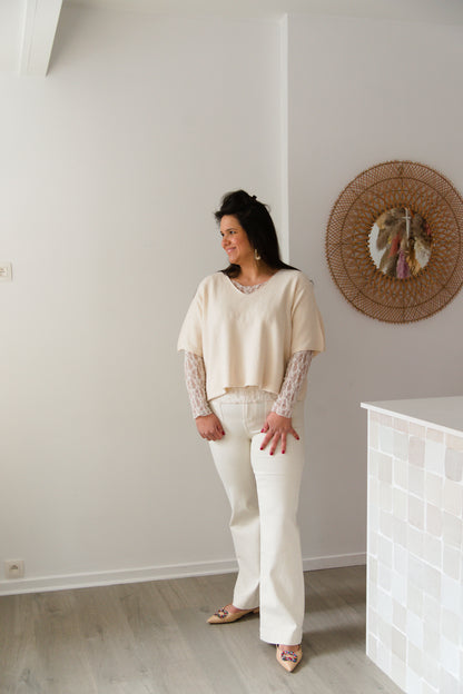 Soft essential shirt nude