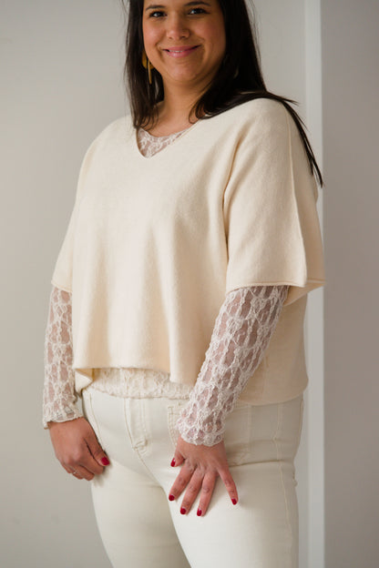 Lace top white