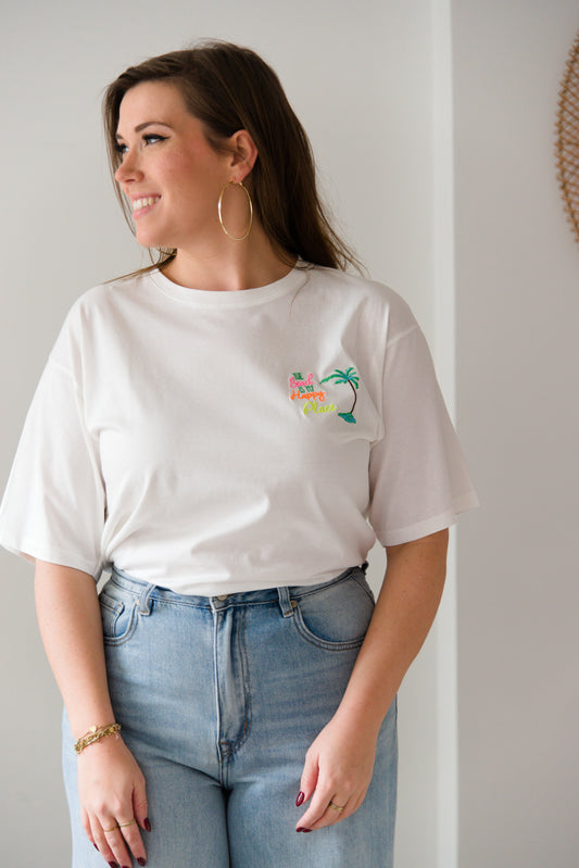 Beach is my happy place tee