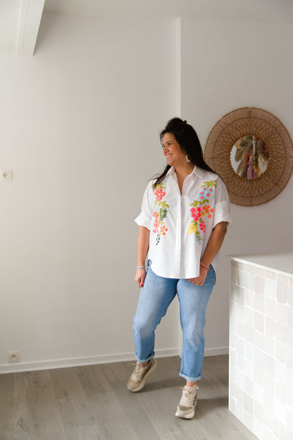 Flower flashy shirt