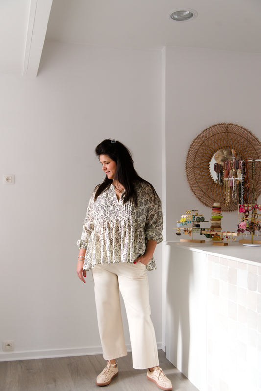 Chic jogger culottes ecru