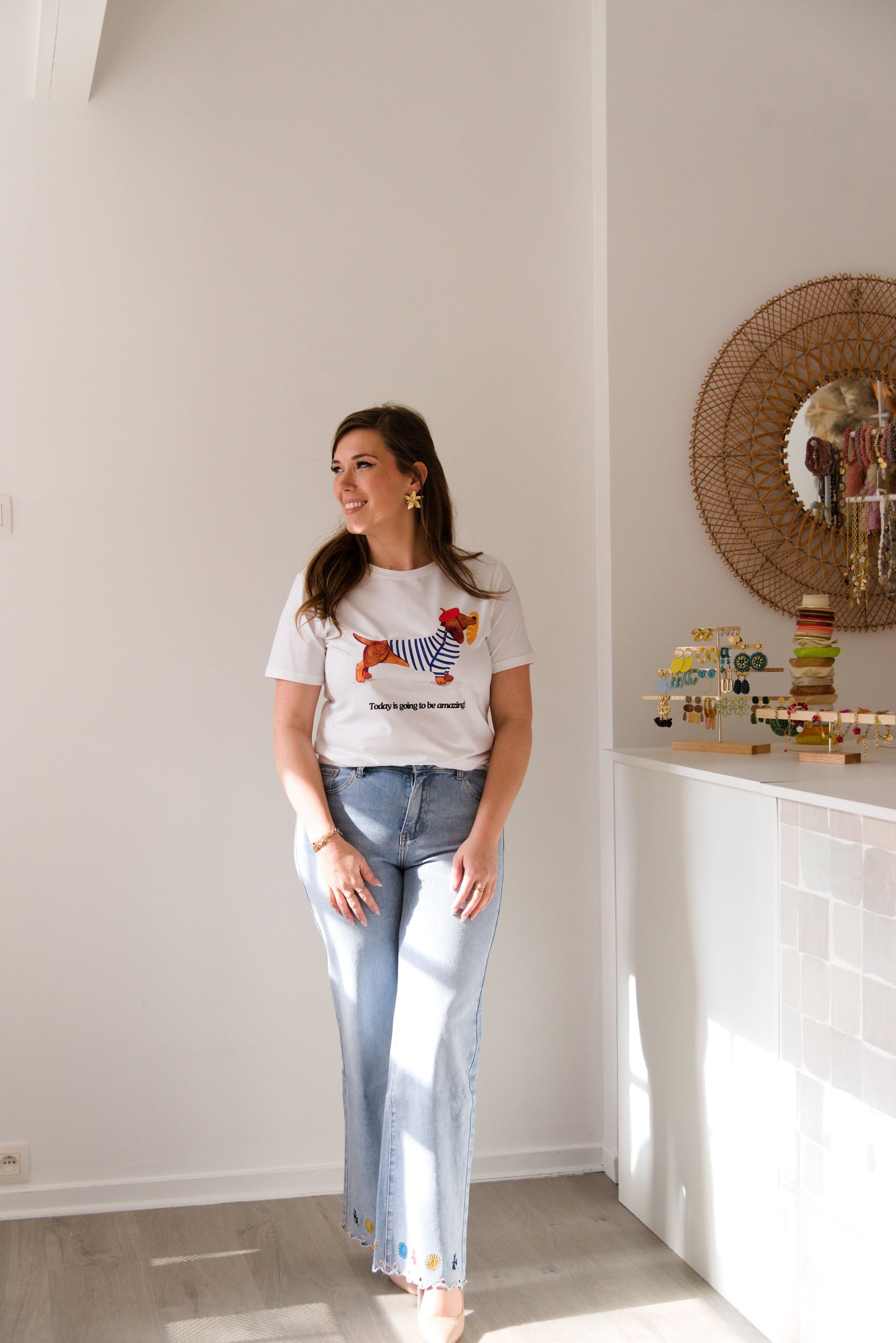 Icon accent denim jeans