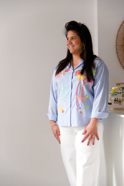 Bright embroidery shirt