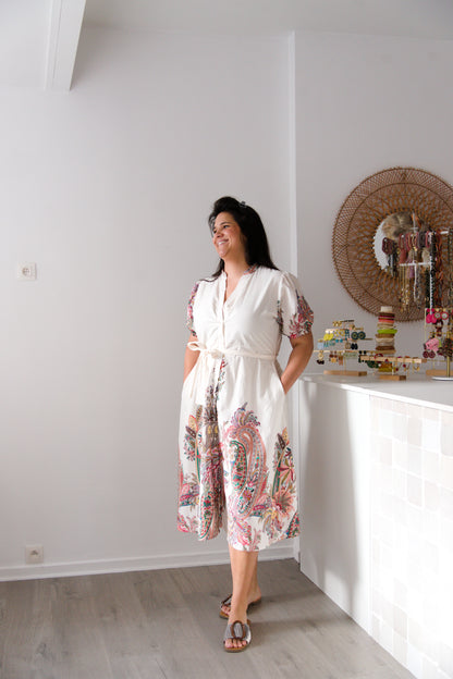Vibrant detail maxi dress