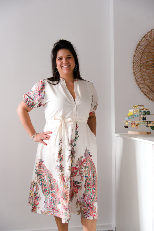 Vibrant detail maxi dress